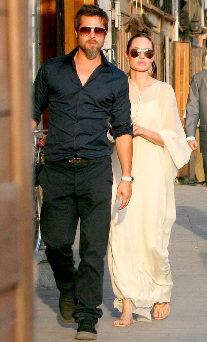 Angelina Jolie in Reem Acra kaftan